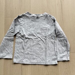 Janie and Jack Light Gray Long Sleeve Tee